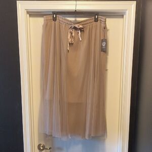 Vince Camuto Tan A-Line Skirt, 2X